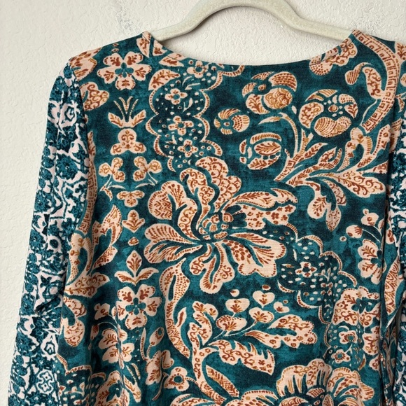 Belle by Kim Gravel Boho Mixed Print TripleLuxe Soft Modal Blend Shirt - Picture 10 of 10
